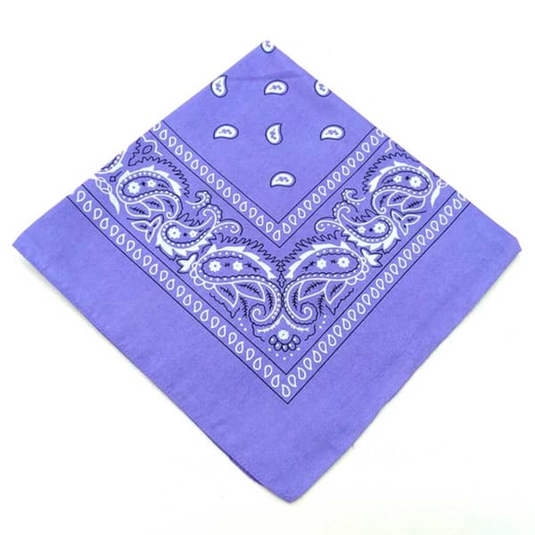 Bandana skjerf sjal snus klut paisley mønster lys lilla