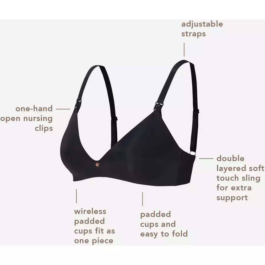 Noppies Nahtloser Still-BH Wireless Micro Black