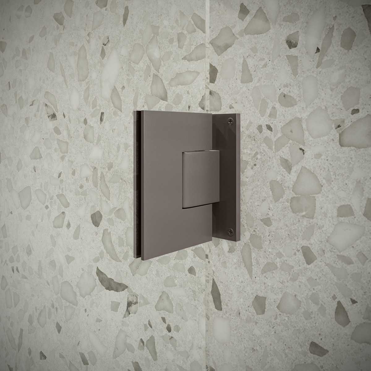 Saniclear Modern Iron douchecabine 90x90 met 90cm deur verouderd ijzer - gunmetal
