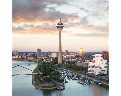 Glasschilderij Düsseldorf XXVII 20x20 cm