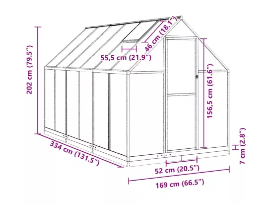 Serre tente abri plante aluminium 334 x 169 x 202 cm 02_0044504