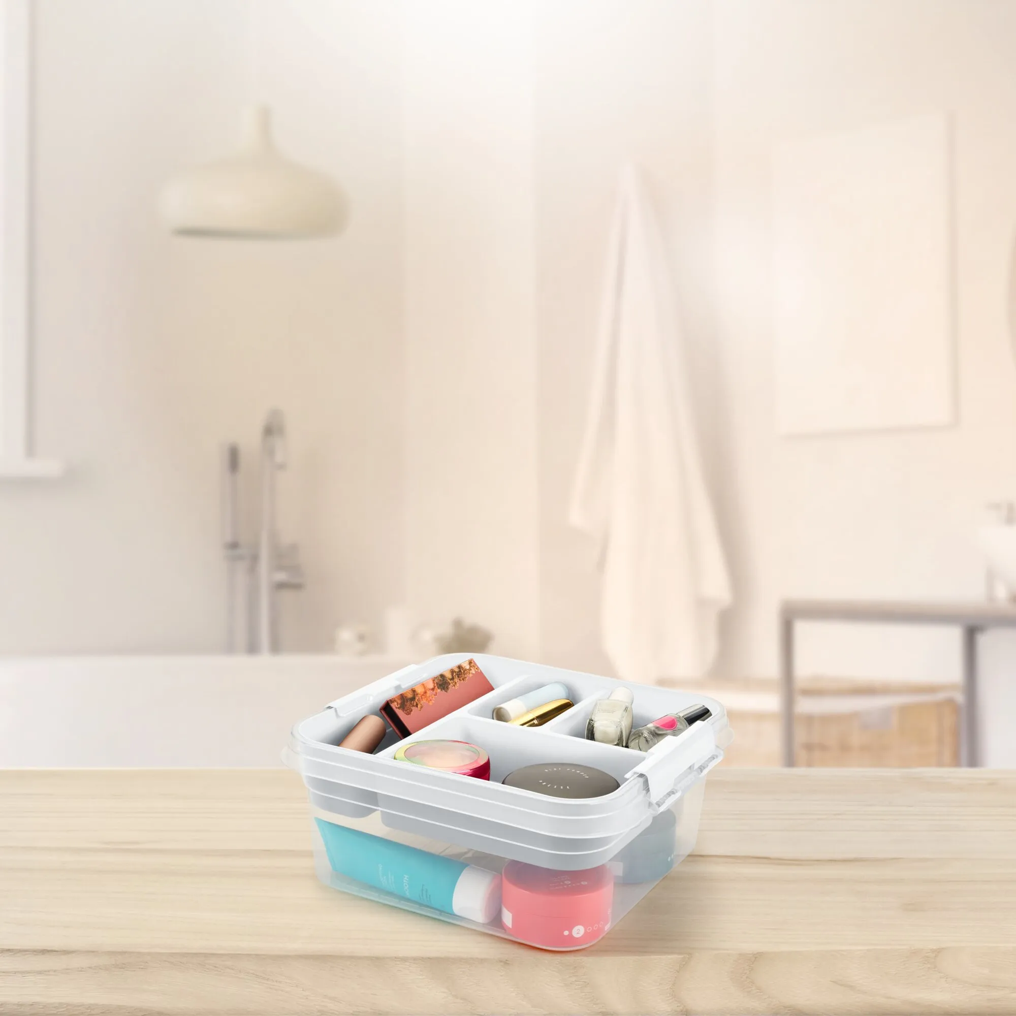Organisier-Box mit Einsatz, ca. 25x26x11cm