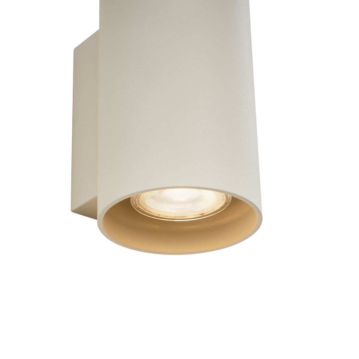Moderne wandlamp beige GU10 50mm rond 2-lichts - Sandy