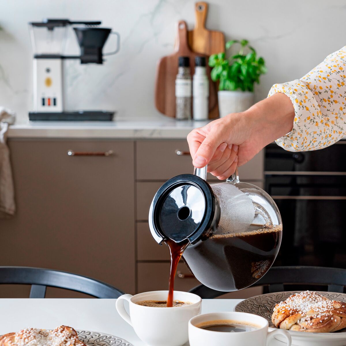 Blooming Coffee Maker 1.25 liter, silver