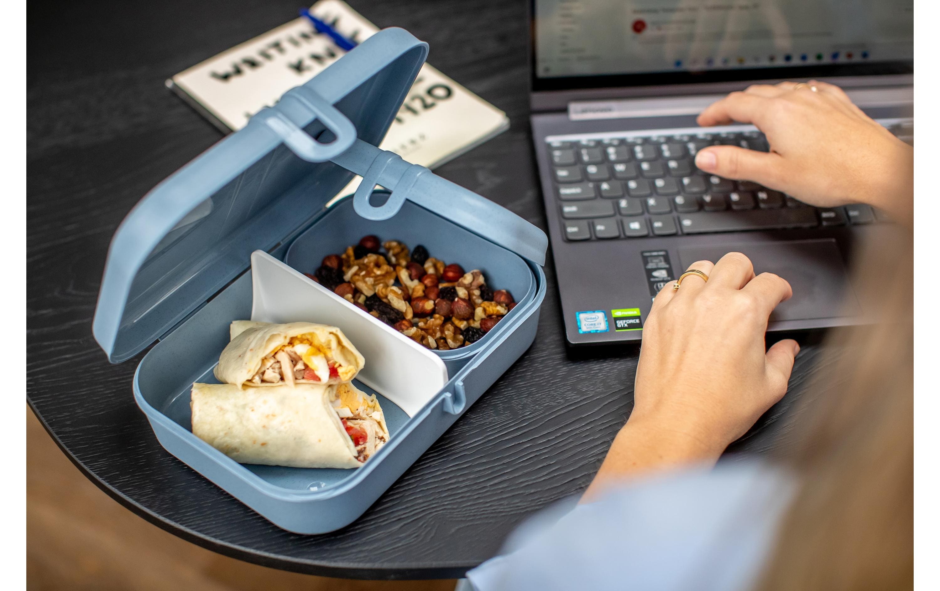 Lunchbox Pascal L BlauLunchbox mit Trennsteg