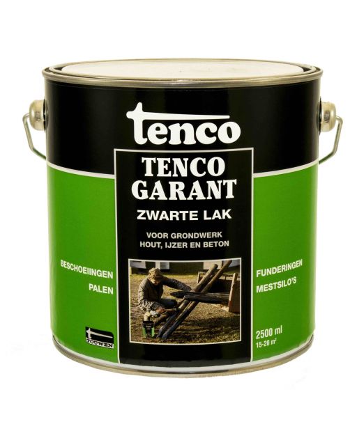 Tenco Tencogarant Lak - Zuur- en Alkalibestendige verf - 2.5 l Zwart Dekkend
