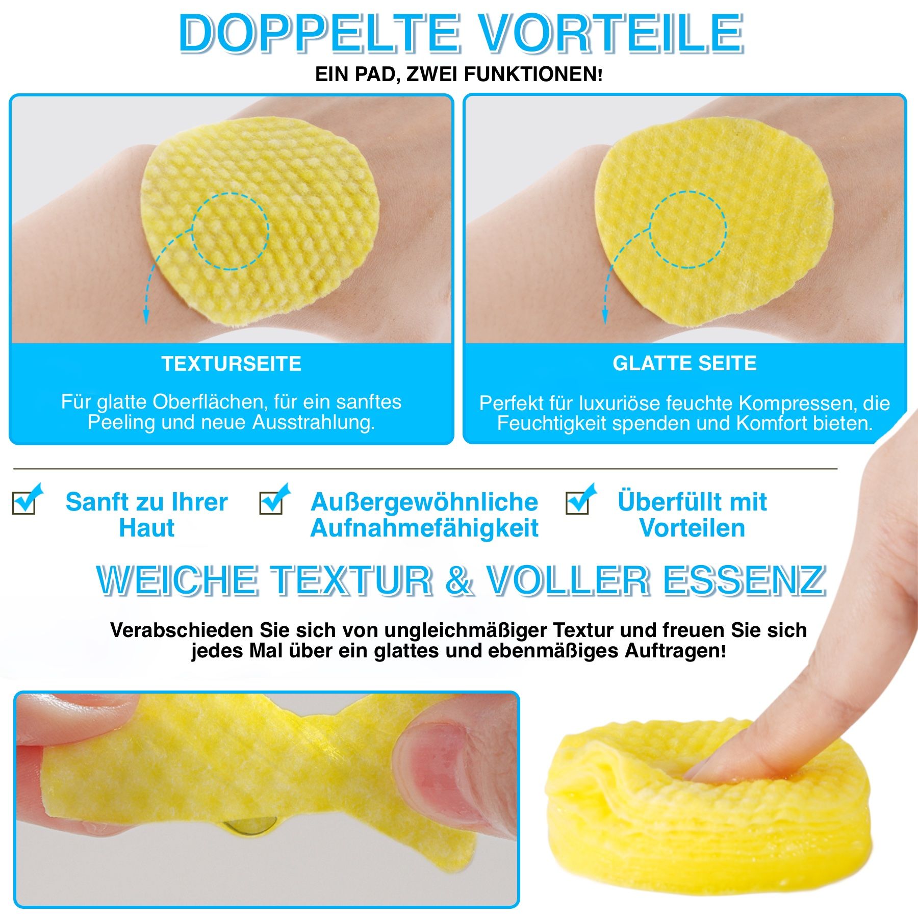 P-beauty Gesichtsreinigungspads Kurkuma