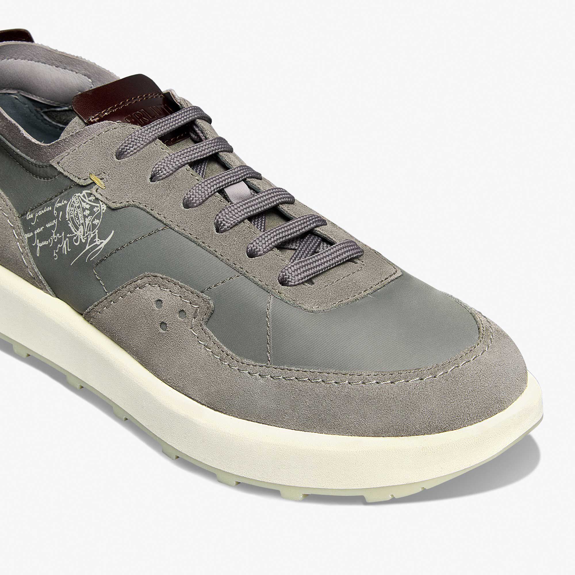 Sneaker Light Track En Veau Velours Et Nylon