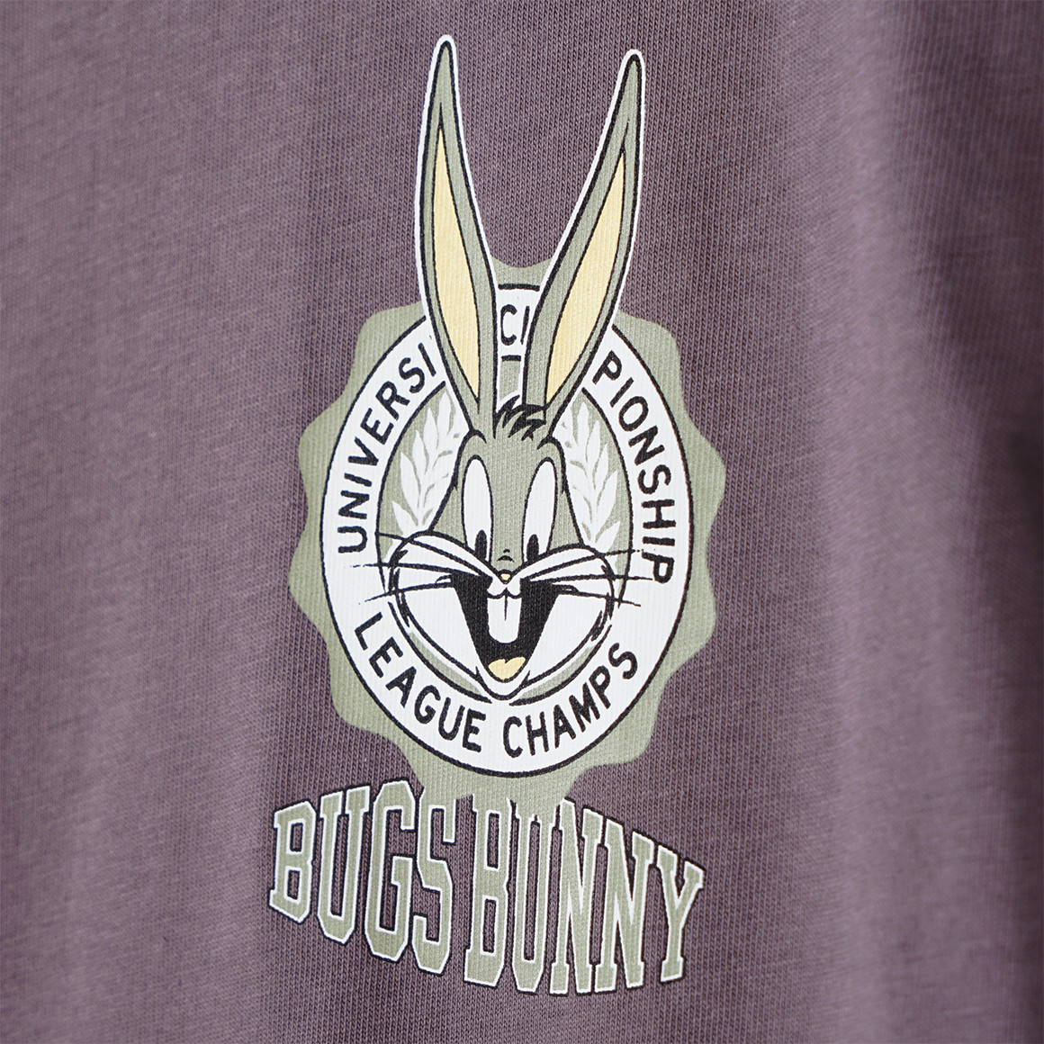 Yigga Looney Tunes T-Shirt mit Rücken-Print dunkelgrau