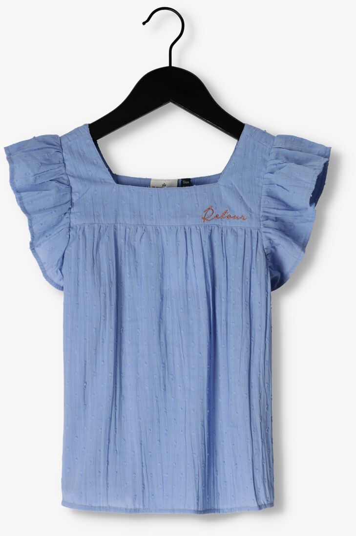 RETOUR blauwe retour blouse isla