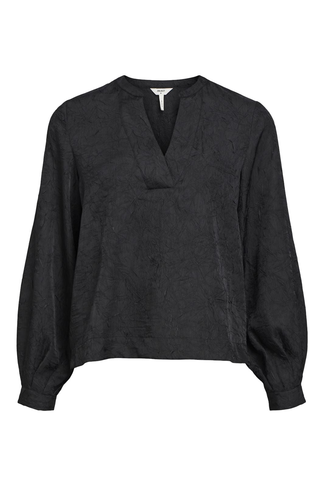 Object Objjohnson Re L/S V-Neck Top 4535423 black