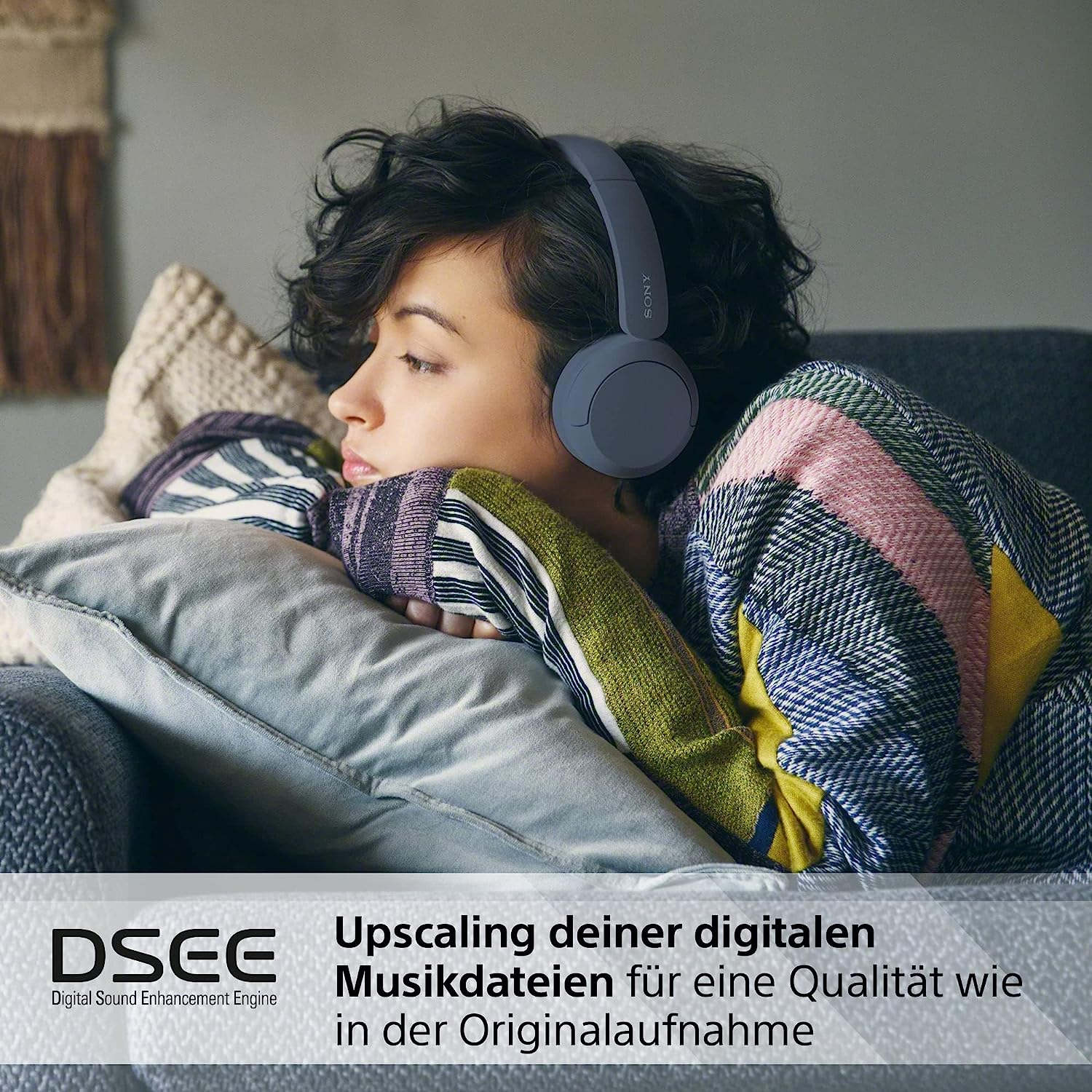 WH-CH520 Bluetooth 5.2 Kopfhörer On-Ear Headset mit Sprachsteuerung (WHCH520L.CE7) - Blau