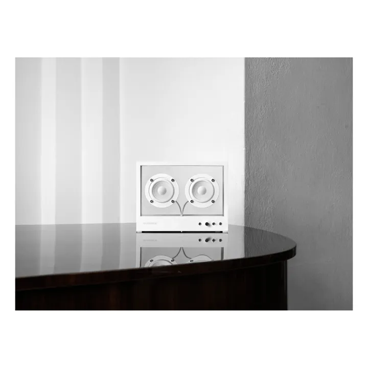 Transparent Speaker Enceinte en verre trempé | Blanc