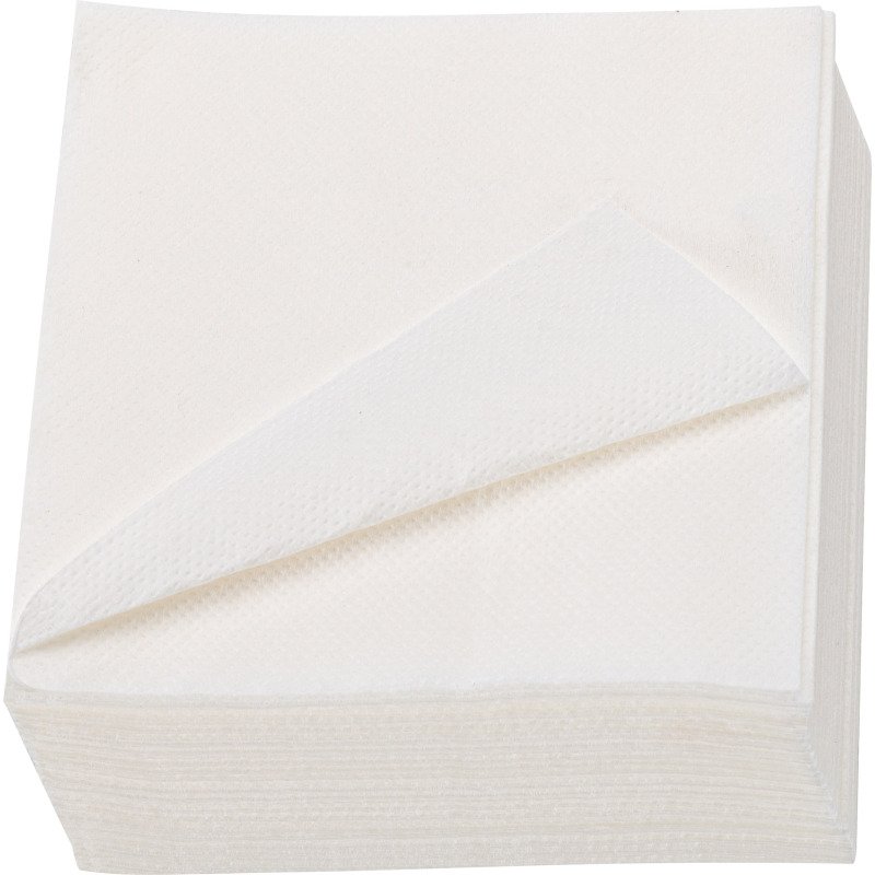Serviette de table en ouate 2 plis 20 x 20 cm - Boite distributrice de 100