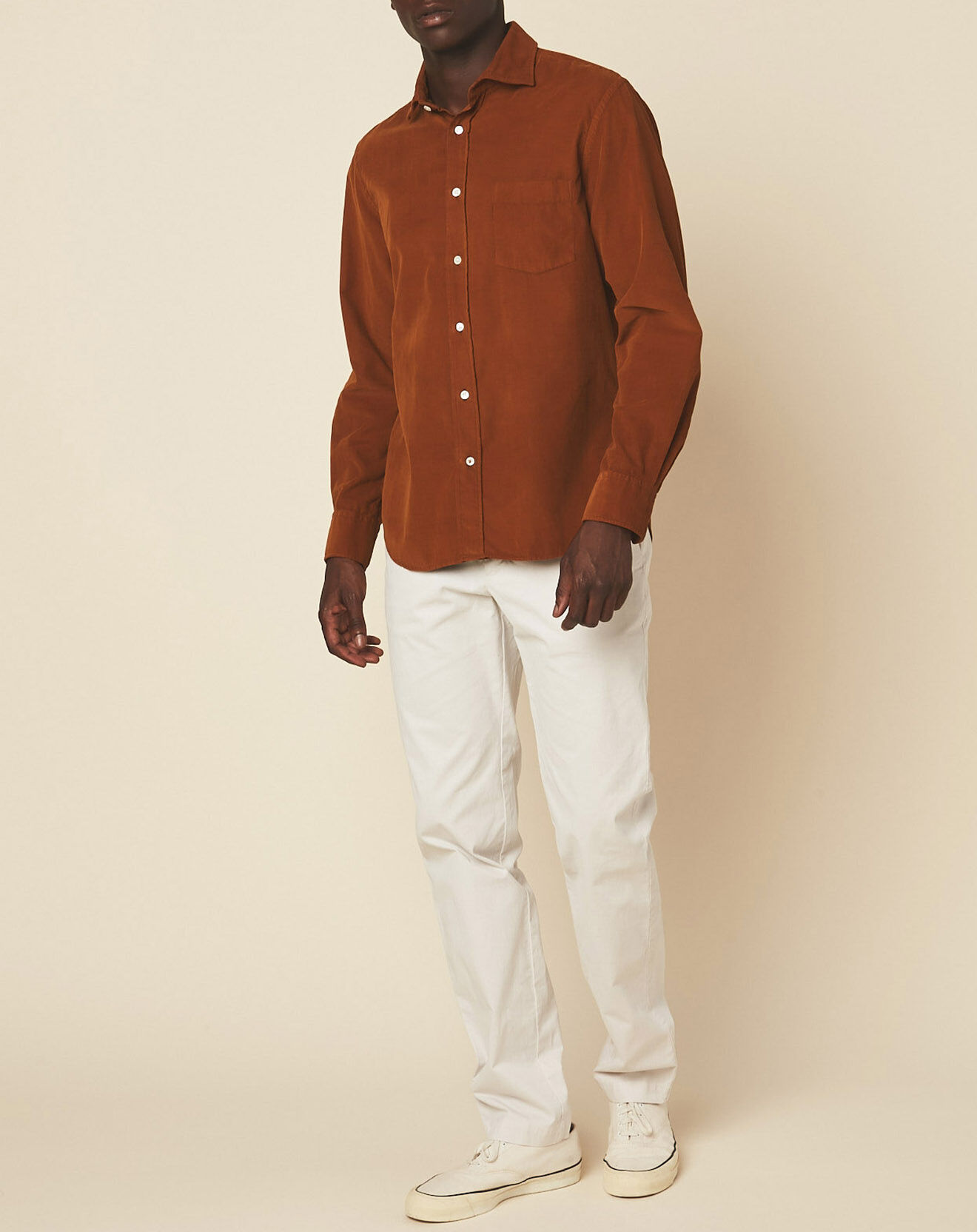 Hartford Chemise en Velours milleraies regular Paul Pat siena