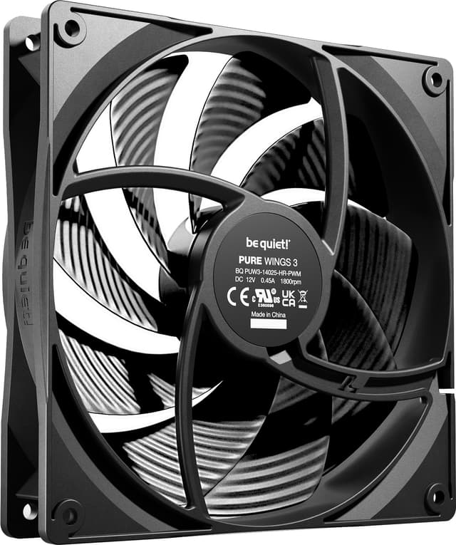 be quiet! PURE WINGS 3 140mm high speed PWM blæser (sort)