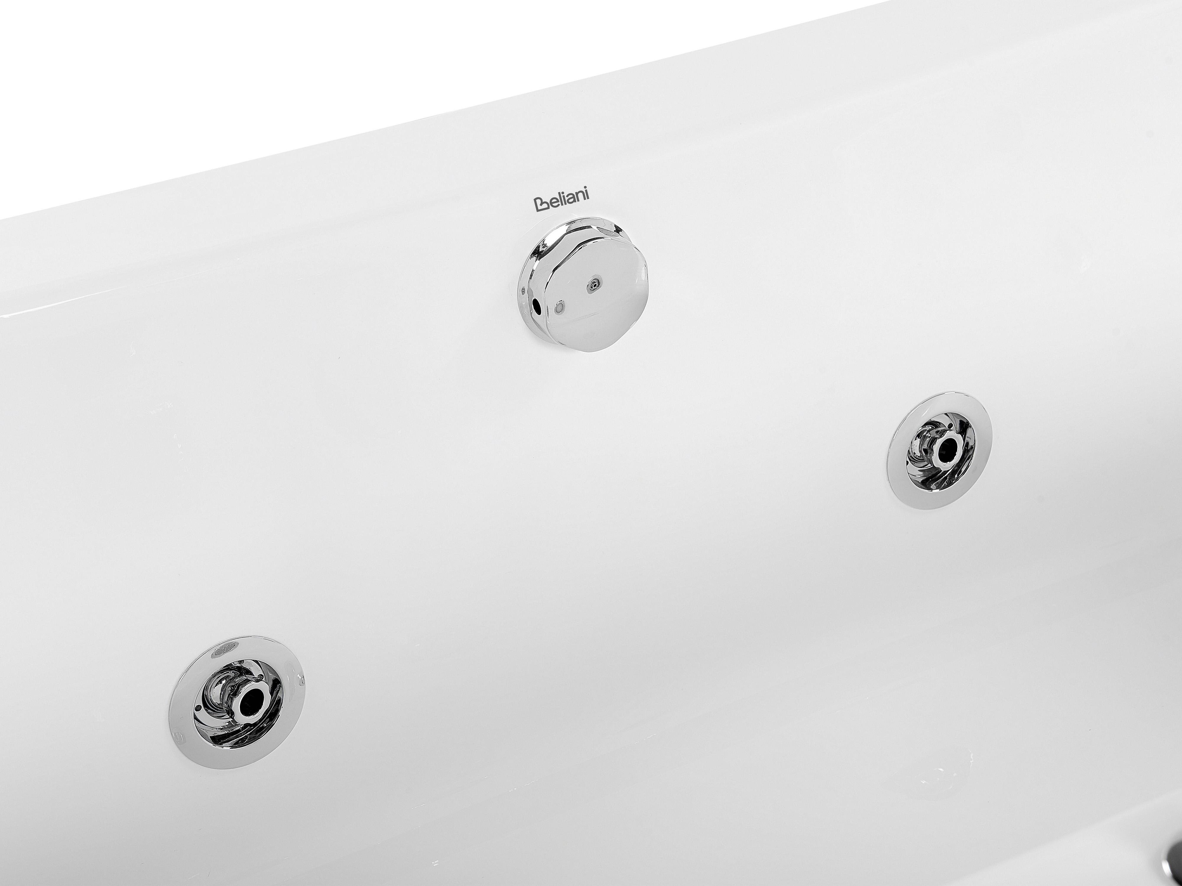 Hoek bubbelbad met LED MOOR 173 x 81 cm Wit