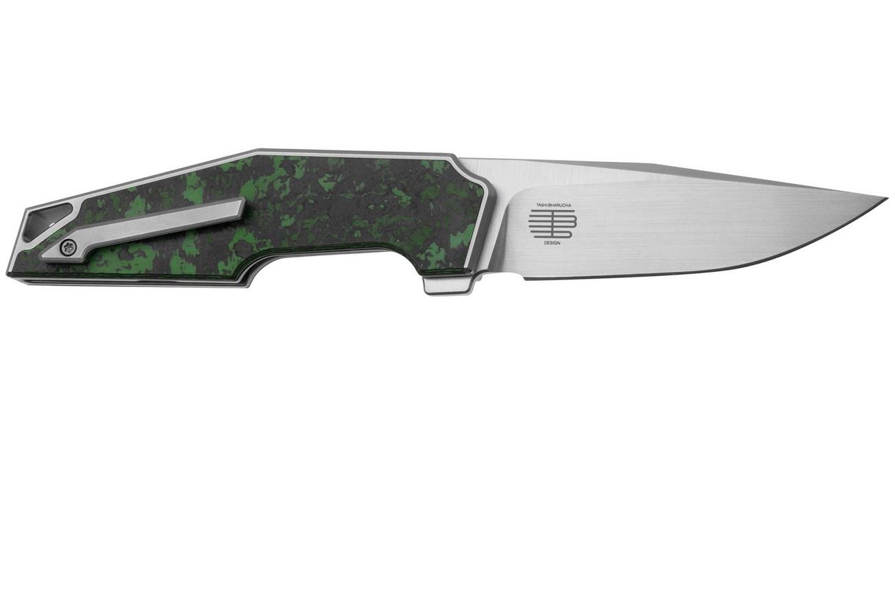 WE Knife OAO One And Only WE23001-3, Satin CPM 20 CV, Bead Blasted Titanium Jungle Wear Fat Carbon Fiber, zakmes