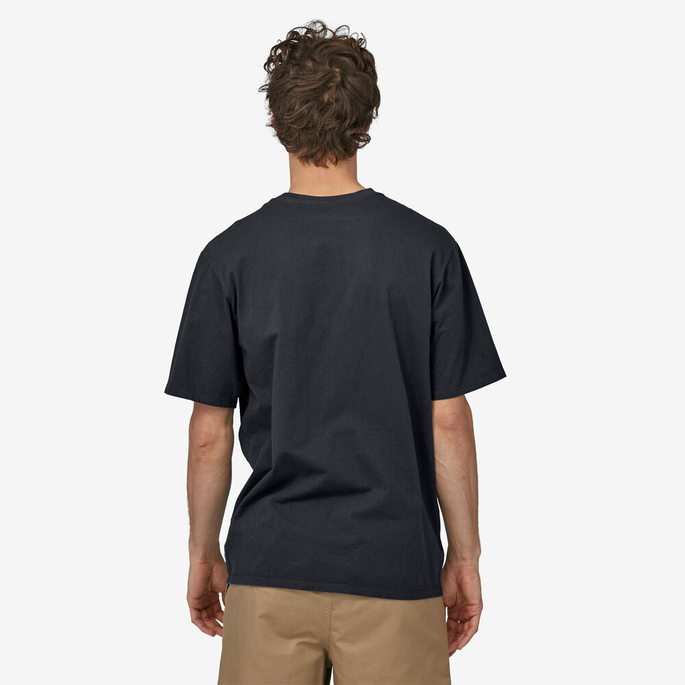 Herren-T-Shirt mit Logo, Streifen und Bio-Tasche