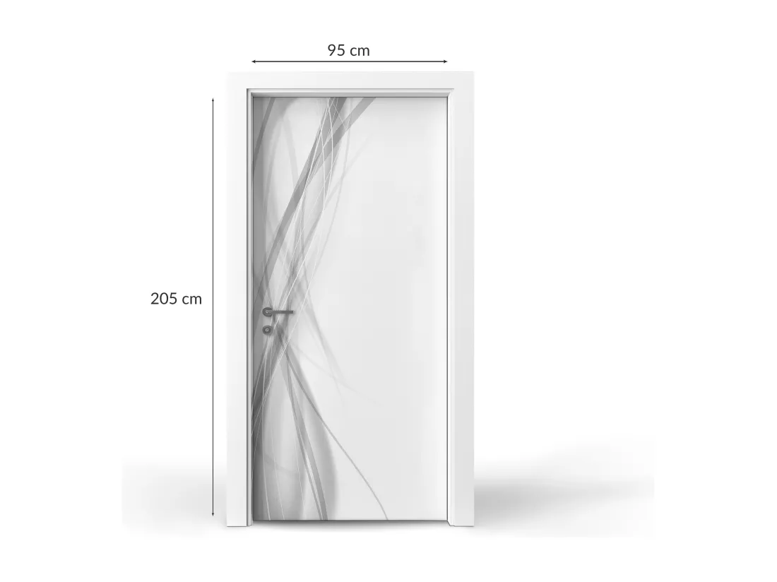 Stickers décoratifs pour portes intérieures - Lignes abstraites 95x205 cm