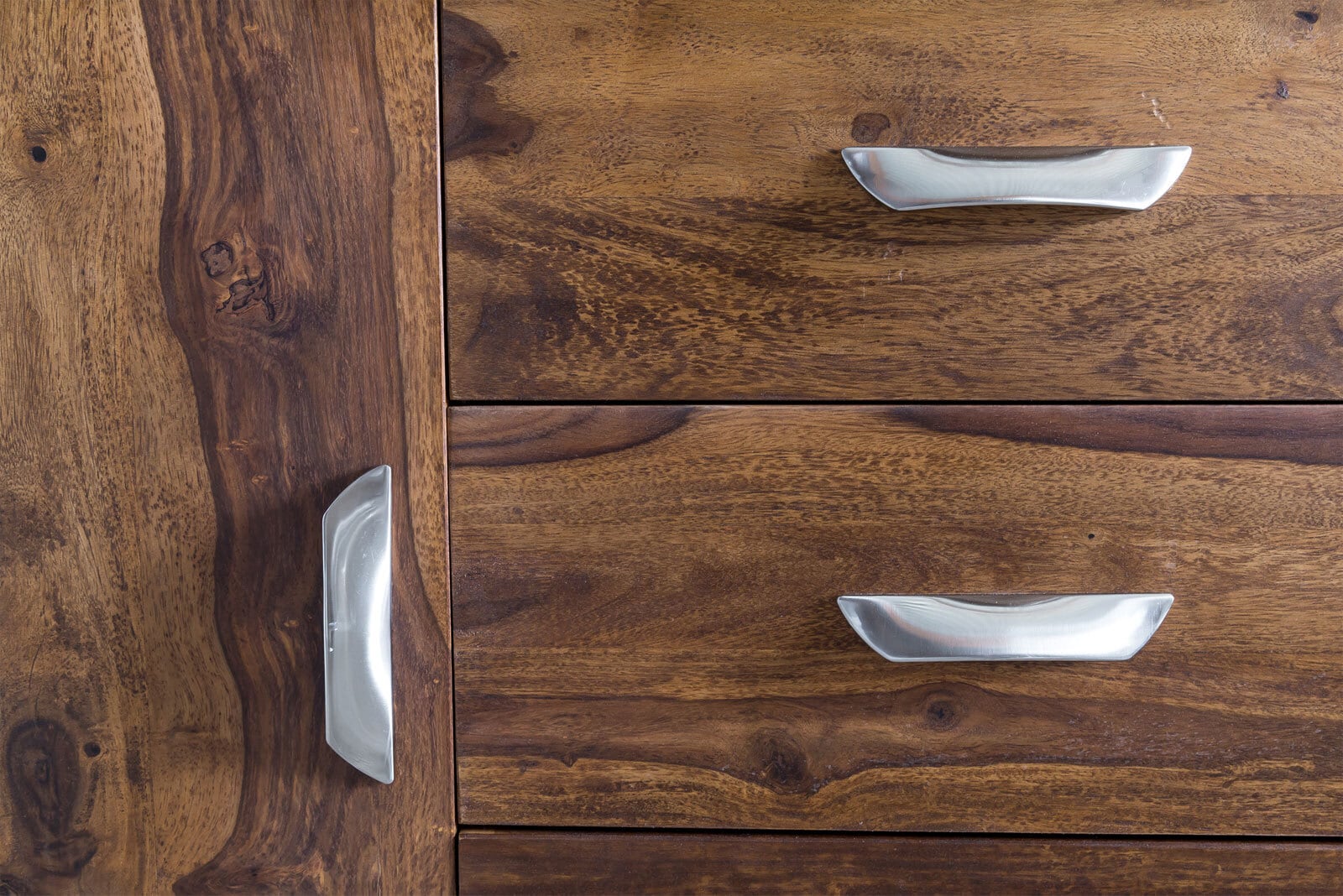 Sideboard Karan Massivholz Sheesham braun