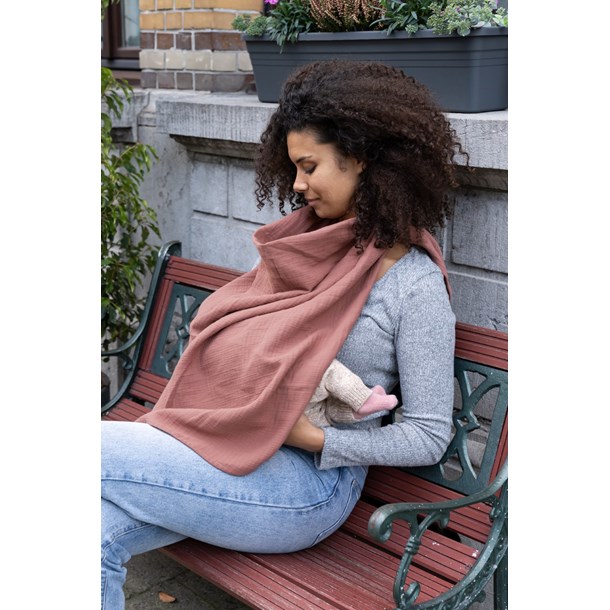 Cape d'allaitement mom'n play brick Orange
