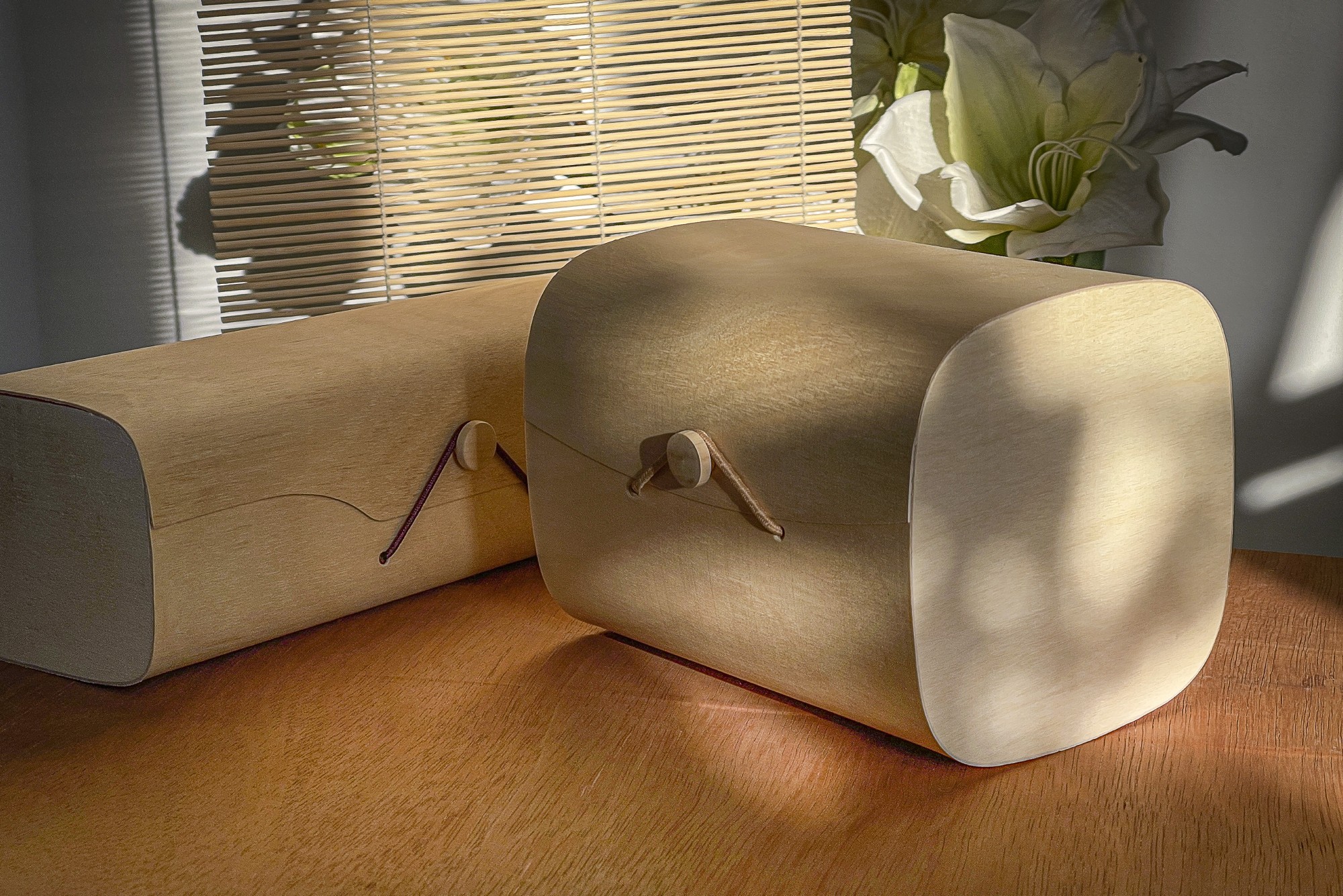 Box 'Pando', mit Knopfverschluß, B 16 cm, L 12 cm, H 12 cm von fischer's lagerhaus