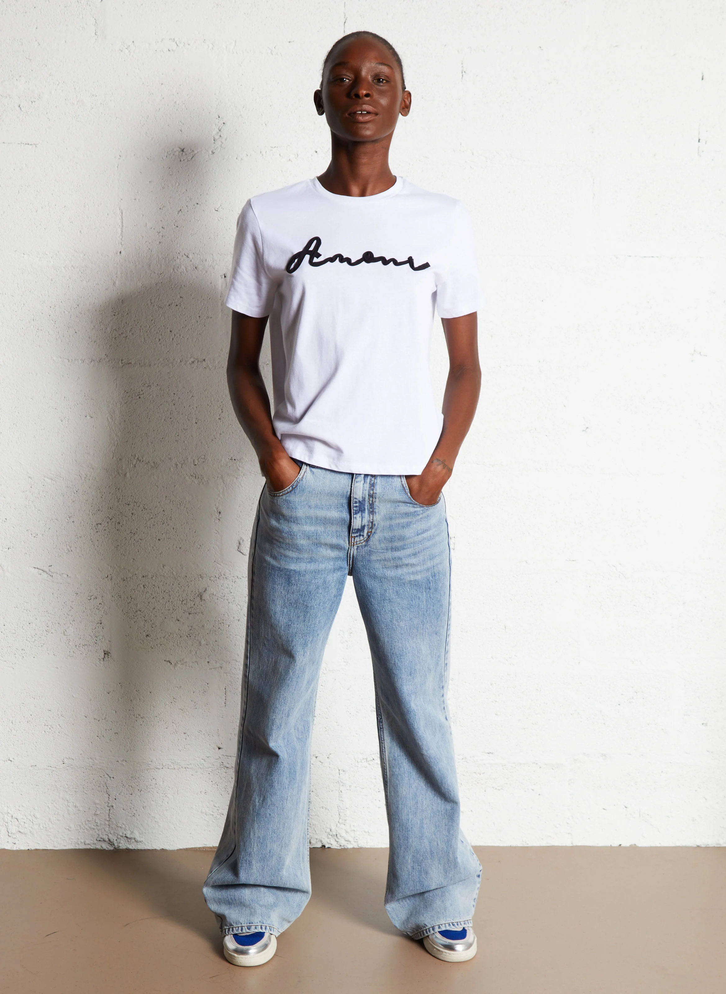 TAME - Tee-shirt col rond en coton | Blanc