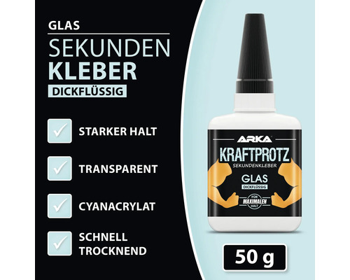 ARKA Kraftprotz Superlijm voor glas, dik, 50 g
