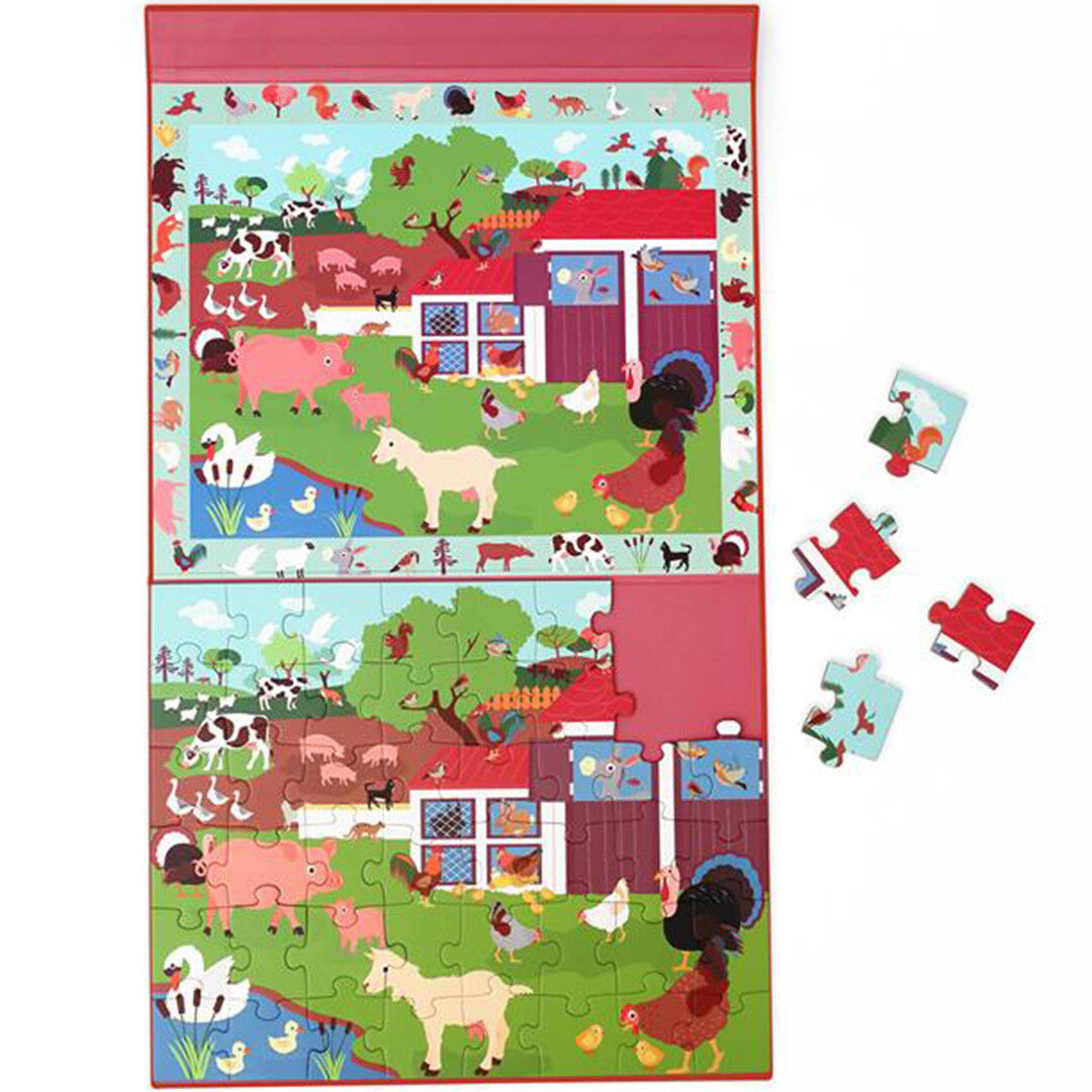 Scratch europe magnetisch puzzelboek boerderij - 48st