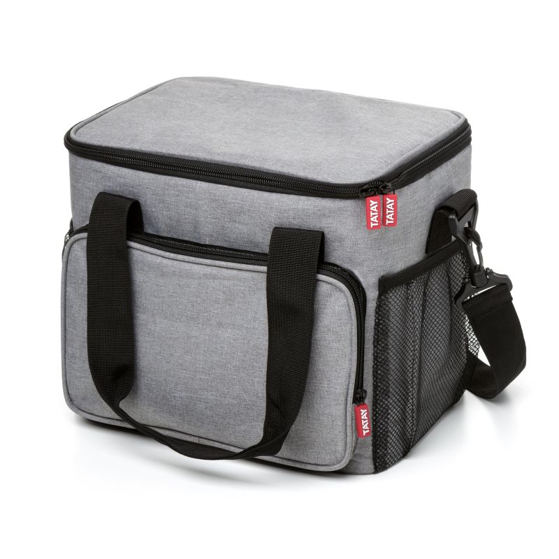 LANCHEIRA URBAN FOOD TATAY DENIM GREY 28.5X21X24CM