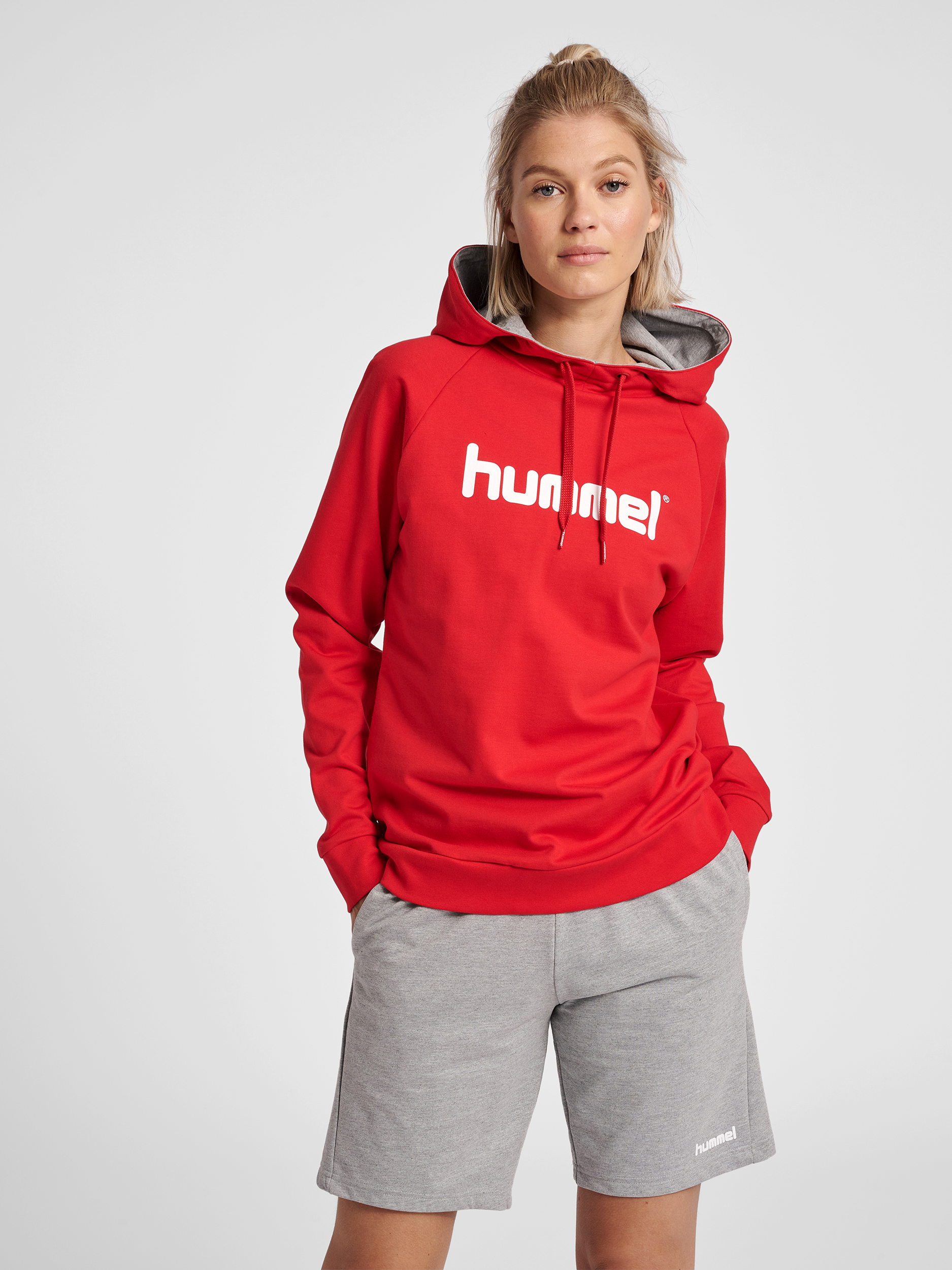HUMMEL GO COTTON LOGO HOODIE WOMAN