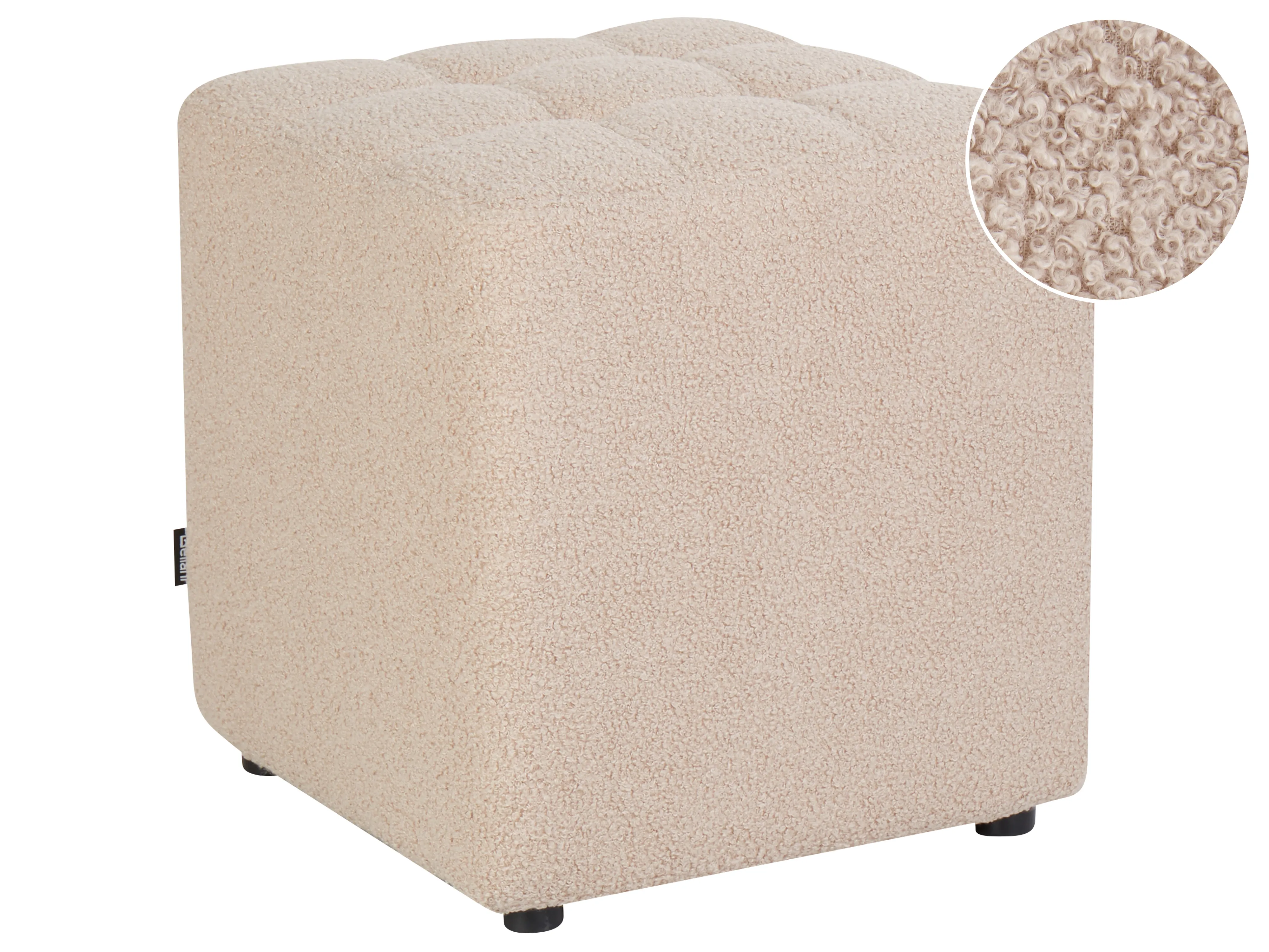 Poef KANSAS Bouclé Beige