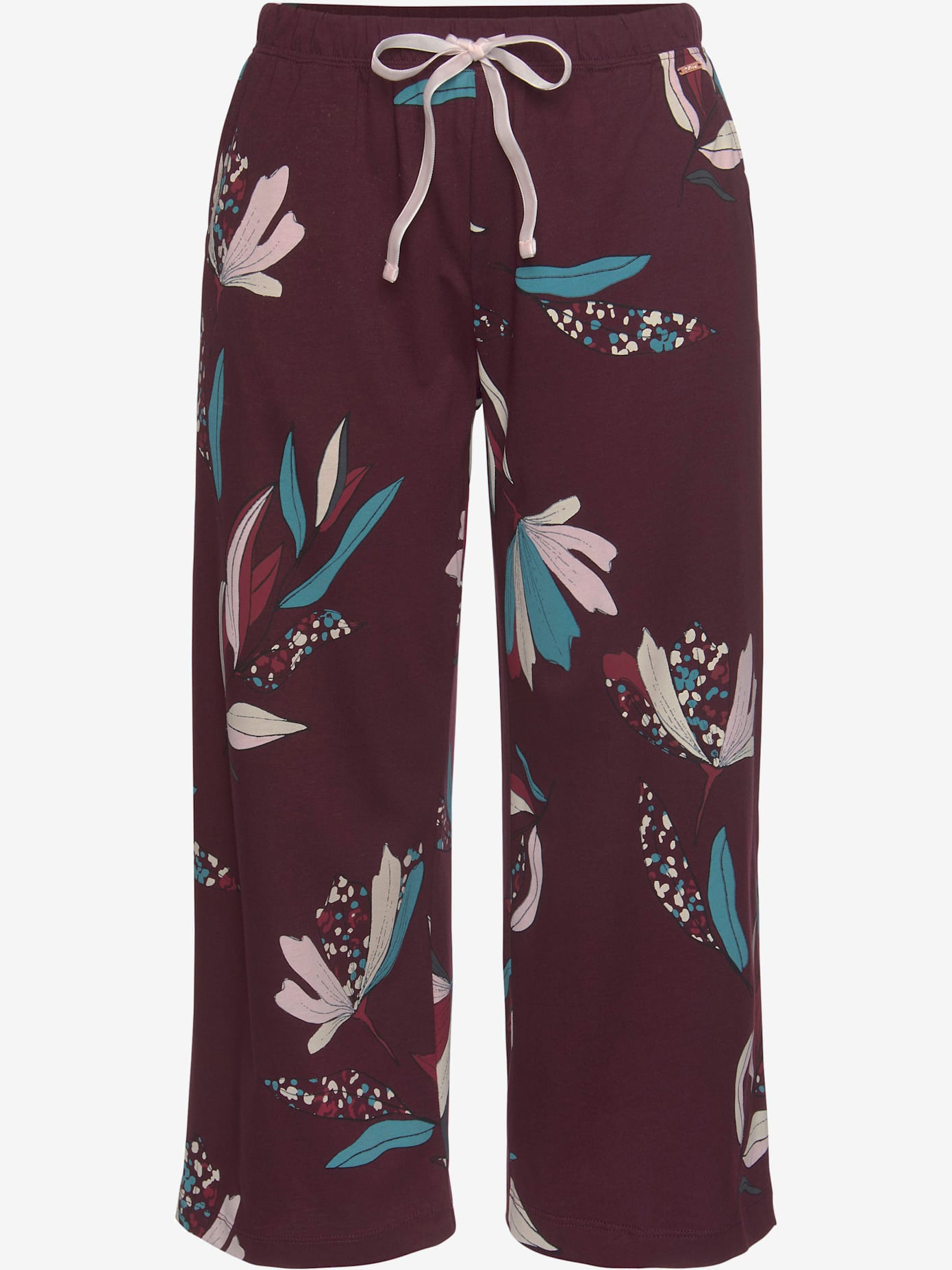 Bas de pyjama élégante pantacourt de pyjama avec motif sur toute la surface