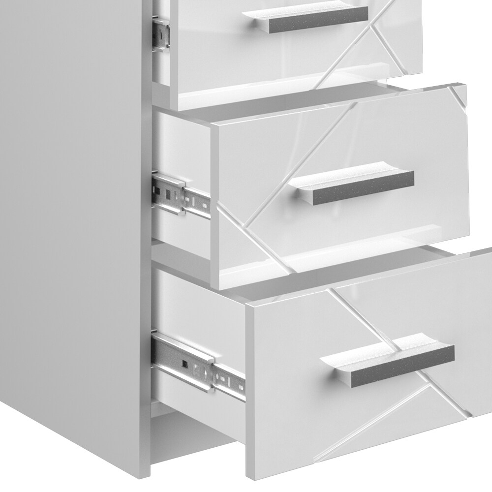 Vicco Nachtkommode Nachttisch Nachtschrank Irma Weiß 2er Set Schublade Ablage