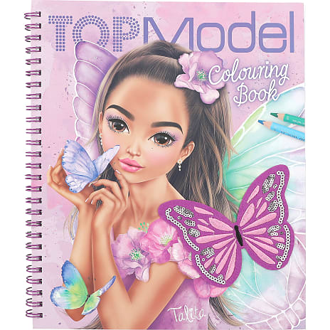 TOPModel malebog med pailletter FAIRY LOVE