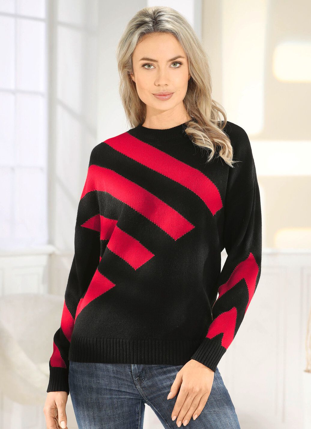 Pullover mit Intarsienmuster