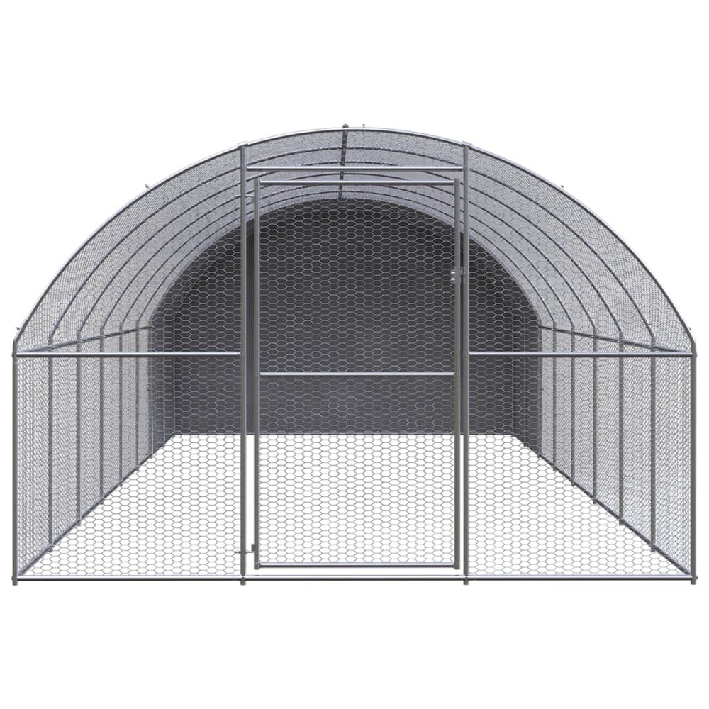 Poulailler d'extérieur 3x8x2 m acier galvanisé