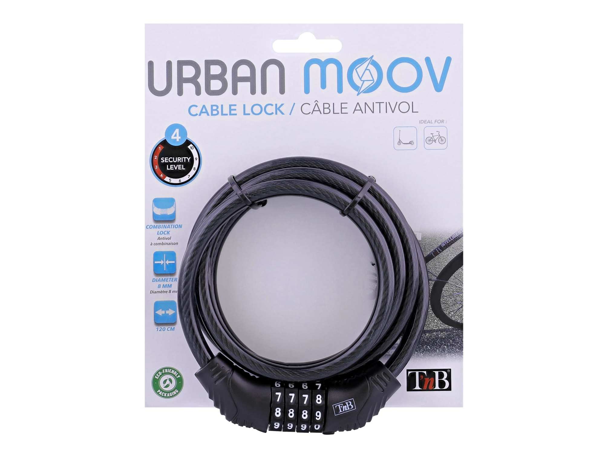 CADEADO TNB UMCODELOCK URBAN MOOV SPIRAL