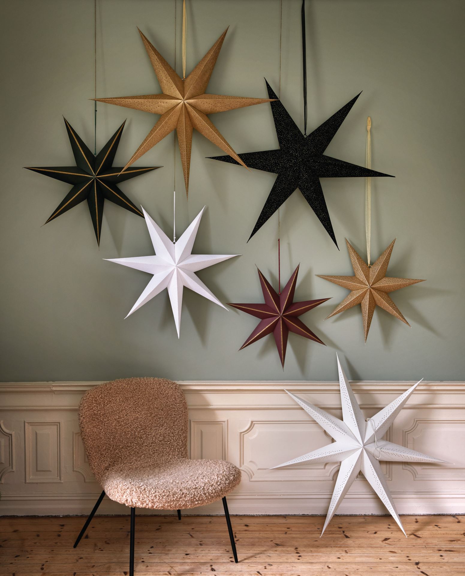 Adventsstjerne offwhite - 100cm