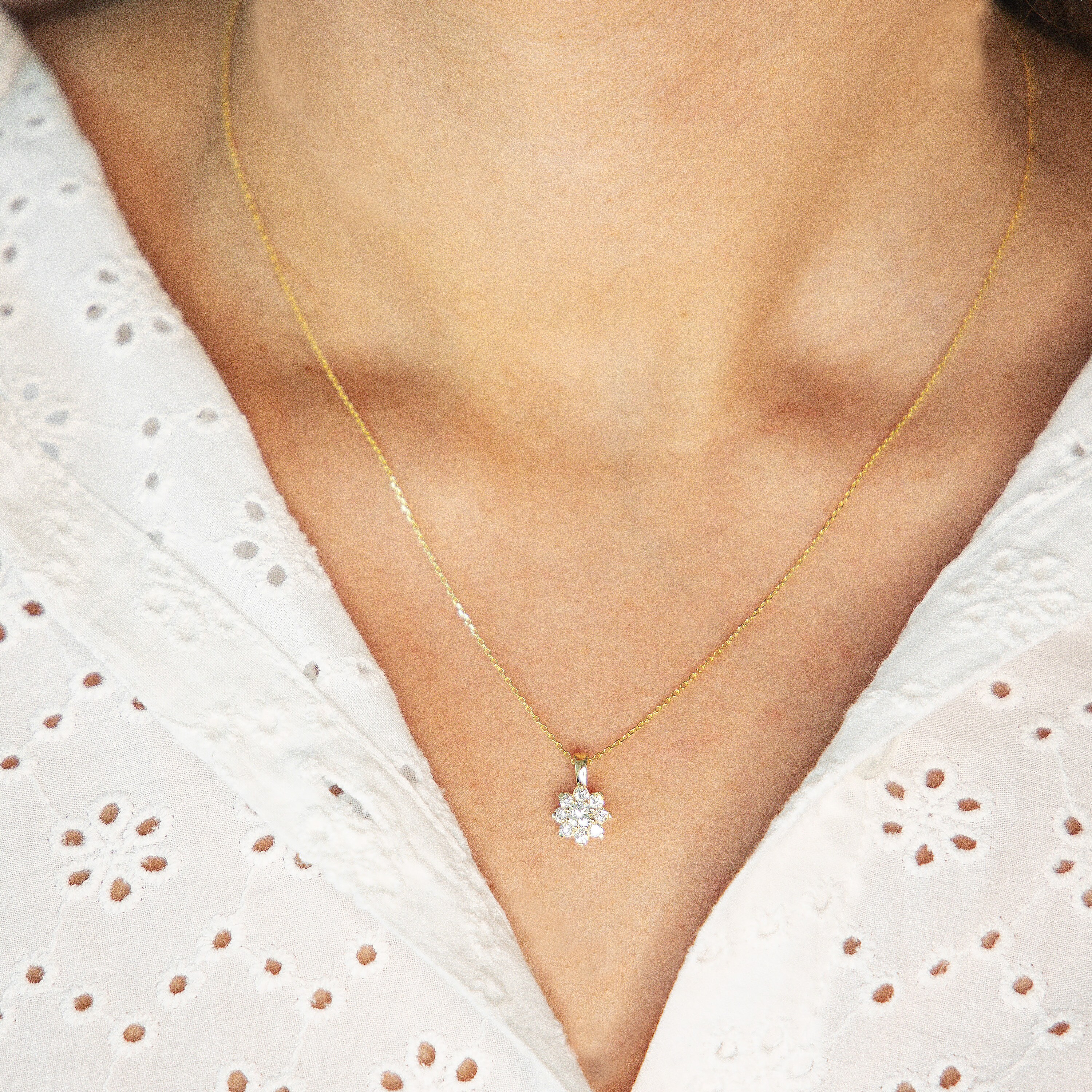 Diam Addict Halskette 585 Gelbgold mit im Labor gezüchteten Diamanten