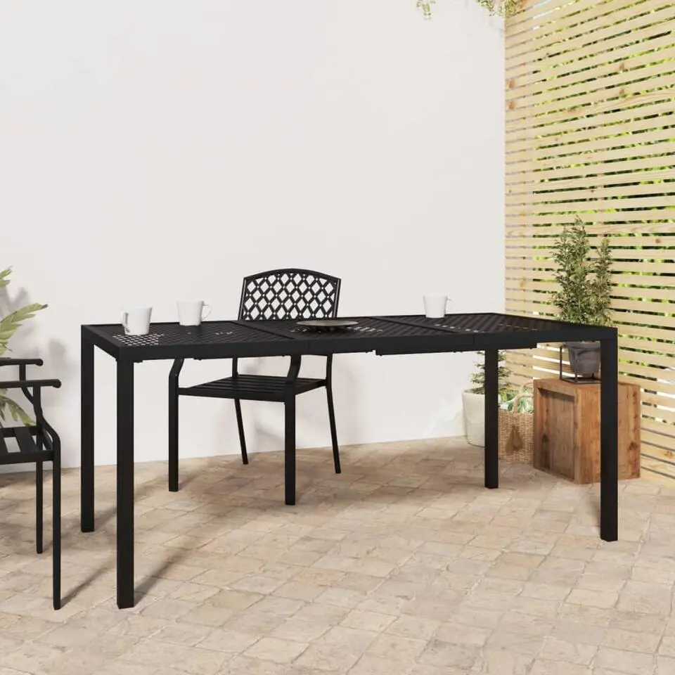vidaXL - Tuintafel - Antraciet - Staal - 165 x 80 x 72 cm