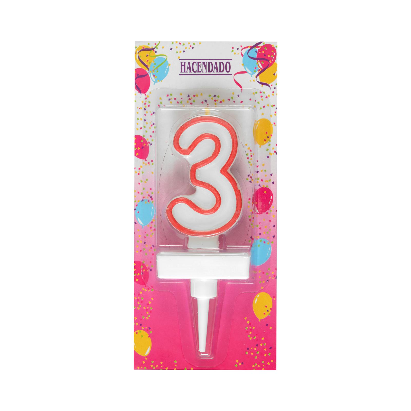 Bougie d'anniversaire Hacendado 3e anniversaire