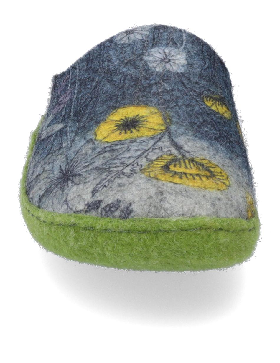 Hausschuh Marguerite 01, blau-multi