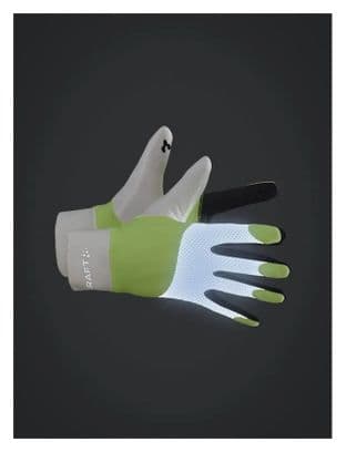 Gants de Sport Craft ADV Lumen Fleece Jaune Blanc