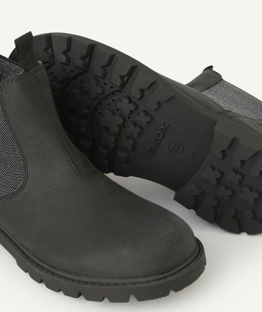 GEOXBOTTINES SHAYLAX FILLE EN CUIR NOIR