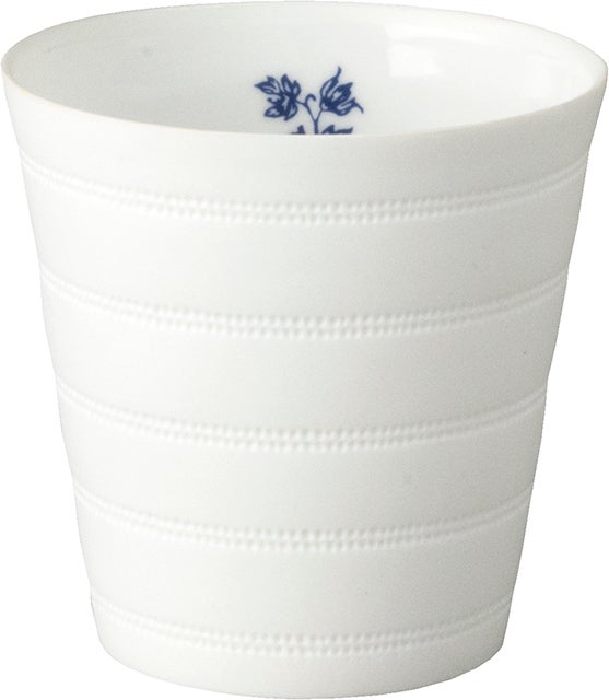 Laura Ashley waxinelichthouder Candy Stripe blauw D 8 H 8cm
