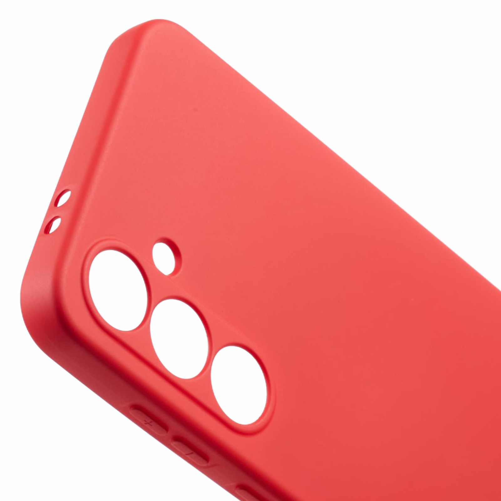 Samsung Galaxy S24 FE Gummi Case Hülle mit Kameraschutz - Rot (Matt)