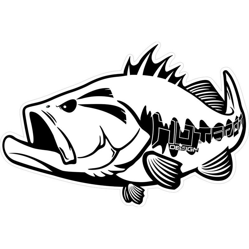 Autocollant Hot Spot Design Black Bass