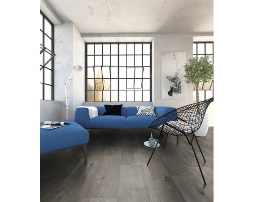PVC vloer Balder houtplank donker 200 cm breed (per meter verkocht)